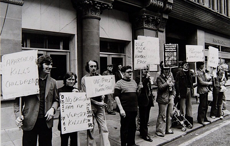 A Demonstration Organised By The Anti Apartheid Movement Outside The South African Consulate In Stock Exchange Square, Glasgow 22Nd June 1976 image