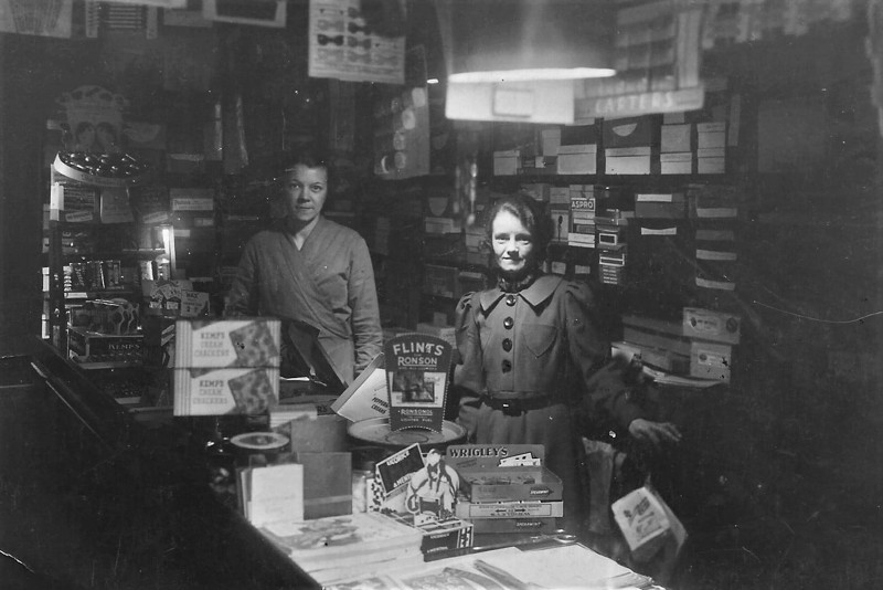 May Lightbody's Newsagent Shop, Near Cathcart Cemetery, In The 1940S. Courtesy Walter Bernadini, May's Nephew image