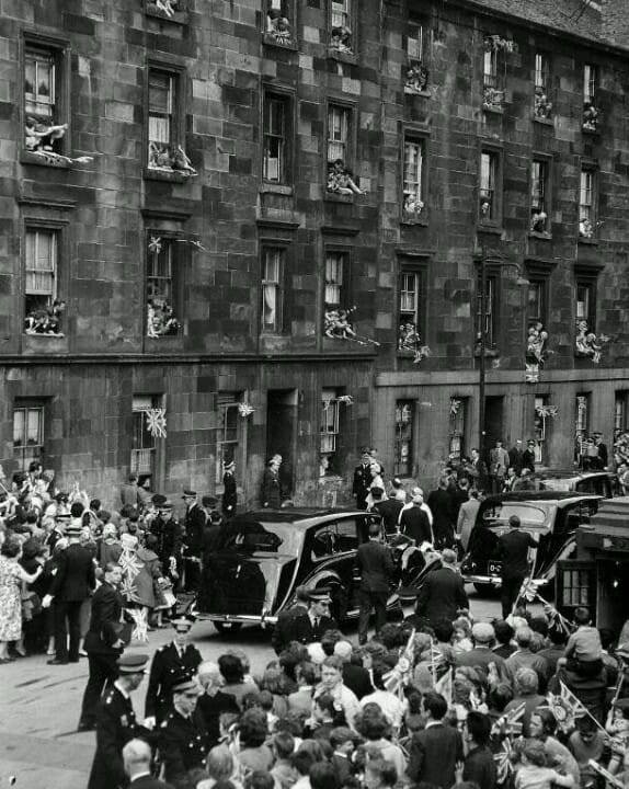 The Queen & The Duke Visiting Glasgow In 1957 image