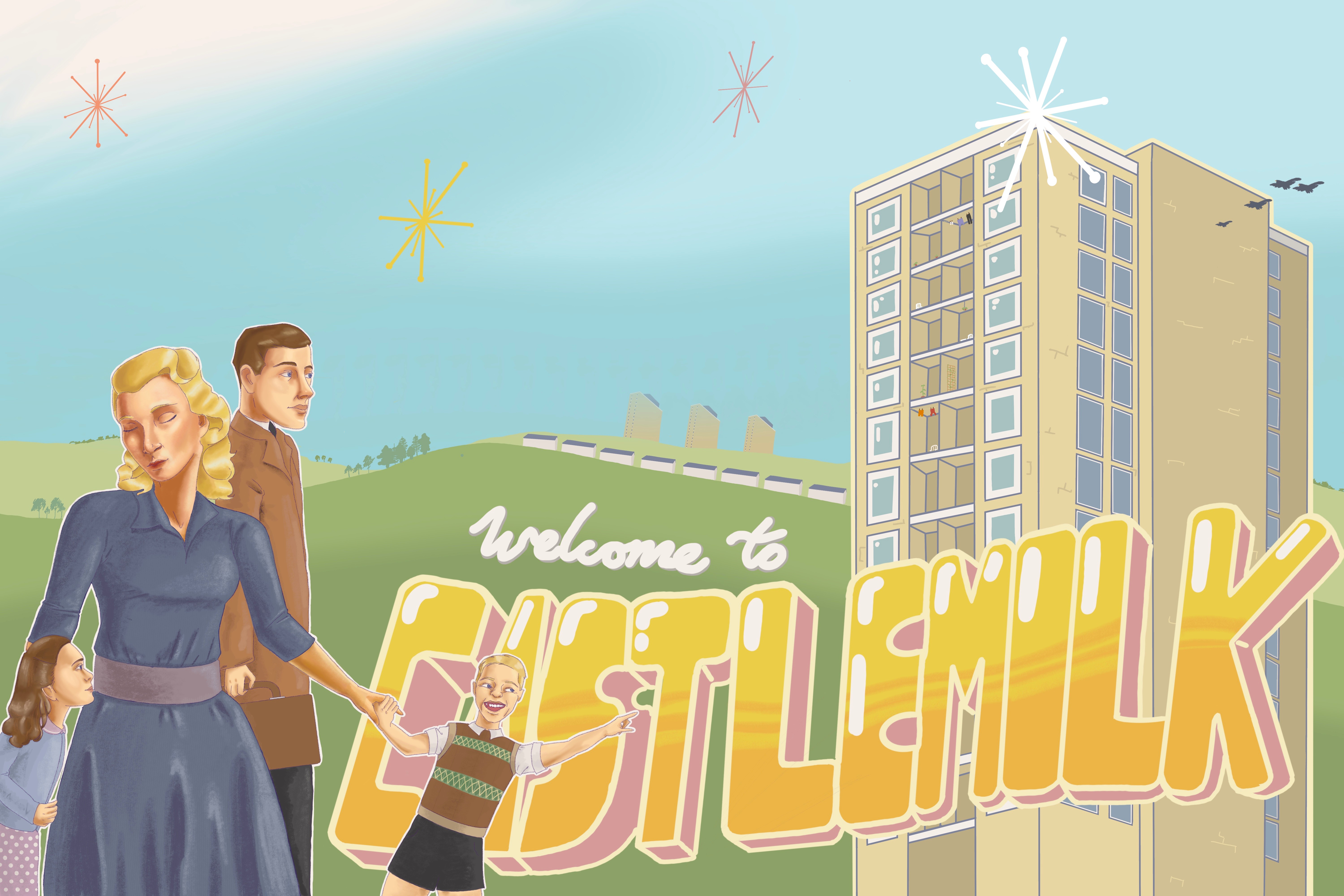 Murray Crosbie Original Art - Welcome To Castlemilk image