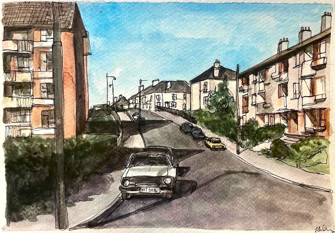 Jodie Anderson Original Art Pinmore Street In Nitshill image