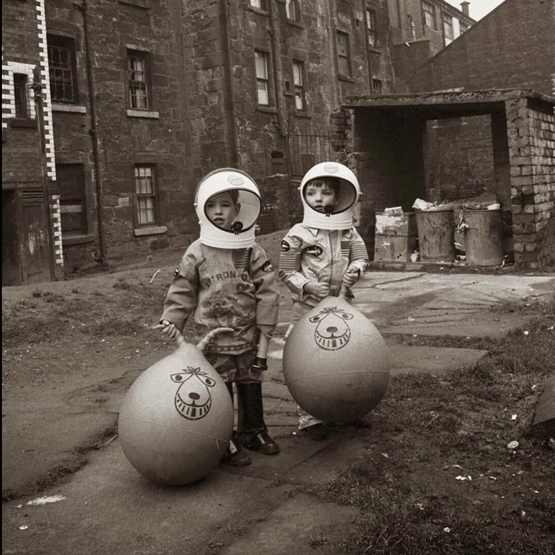 Kids In Spacesuits Crown Street, Gorbals, 1970 image