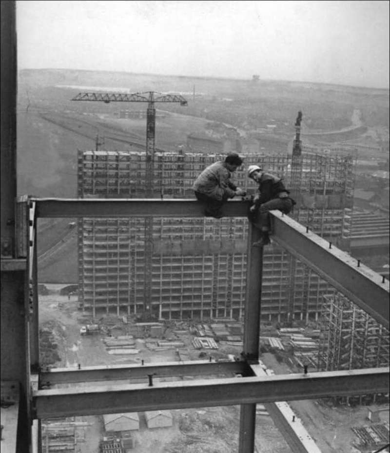 Glasgow, Red Road Flats Construction 1960S image