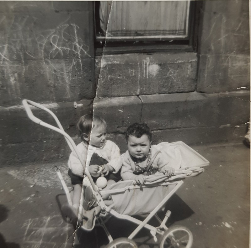 Respondent Billy Ferrie On Left Circa 1962 Outside Home A 5 Comelypark Place Camlachie With Unknown Girl Probably A Neighbour image