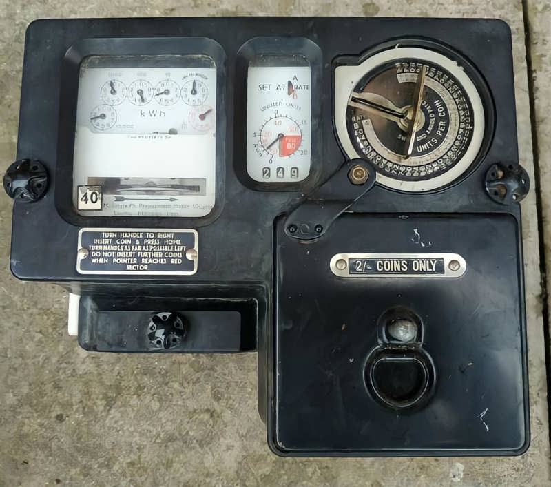 2 Shilling Electricity Meter 1960S image
