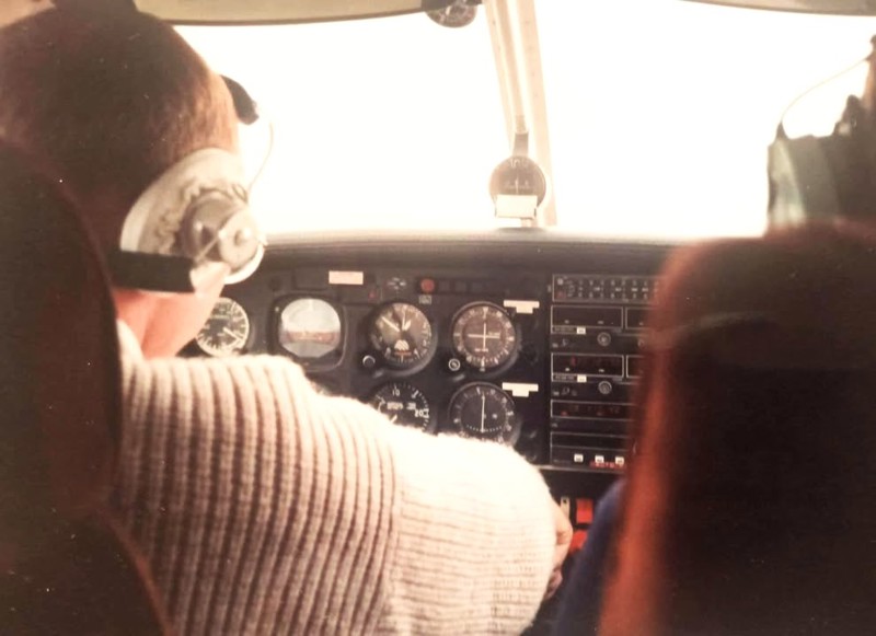 Colin White, Respondent, Flying A Plane. He Got His Pilot's License Before His Driving License. C.1982 To 1986. Courtesy Of Colin White image