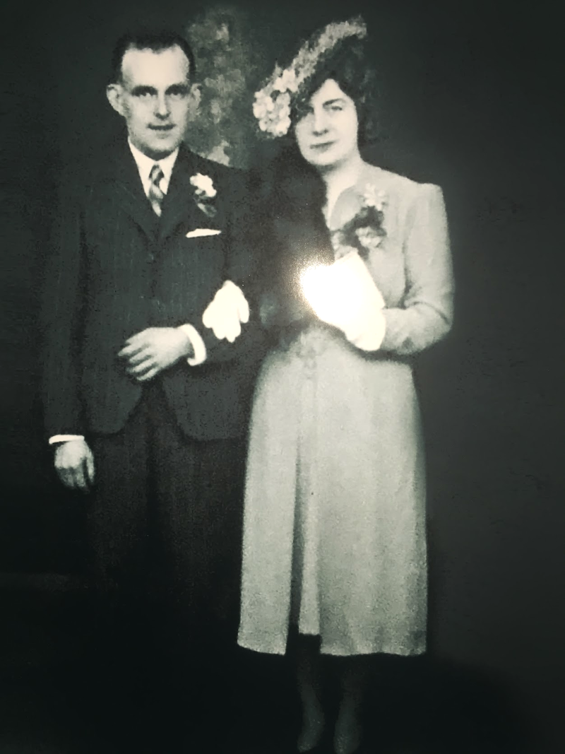 Geraldine Baird's Parents' Kate And Pat Kerlin's Wedding, 1940S. Courtesy Of Geraldine Baird image