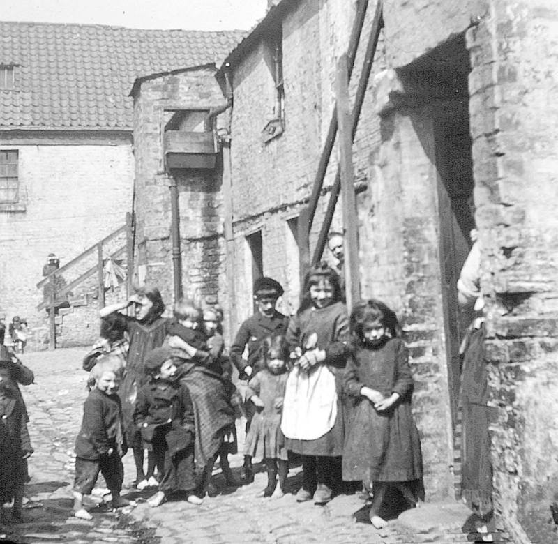Children Outside A Calton Tenement, C.1916. image