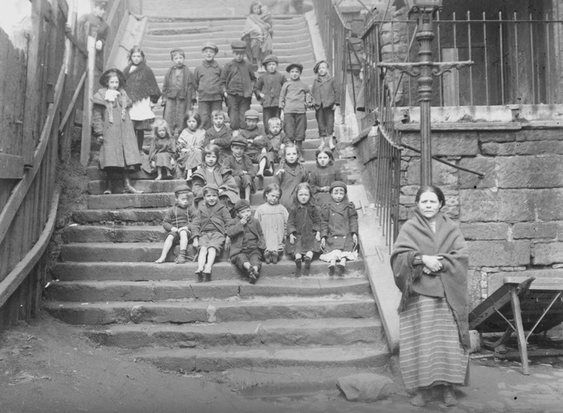 This Evocative Group Photo Taken On Wood Street, Cowcaddens, Dates From 1910. image