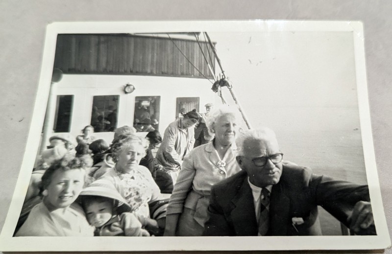 Respondent Raymond Macmillan On The Queen Mary From Dunoon To Glasgow, 1957, With Mum, Gran, Great Aunt, And Grandfather. Courtesy Of R Macmillan image