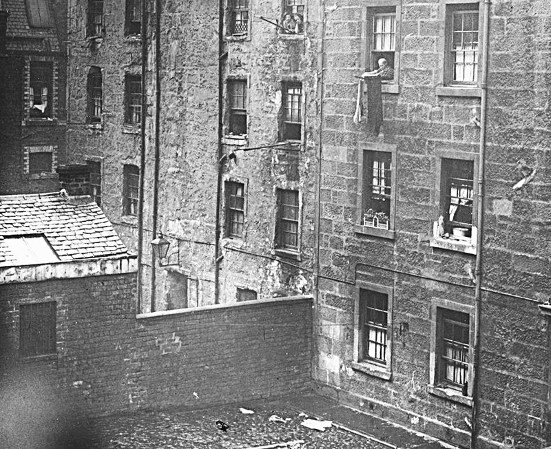 A Scene From The Backcourts Of Tenements At Shuttle Street Around The Late 1920'S. image