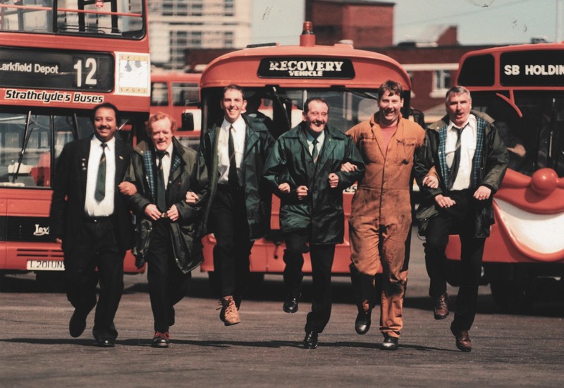 Strathclyde Buses. 1996, At The Victoria Road Depot. Pic Glasgow Times History image