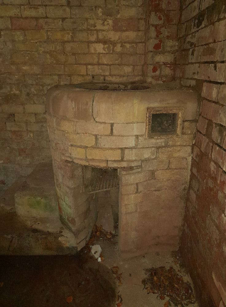 Wash House Furnace In A 19Thc Tenement Backcourt In Shawlands. There Is A Drain In The Stone Floor. image