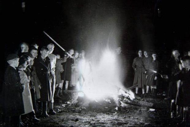 Bonfire Night In Leven Street, Pollokshields, 1950S. image
