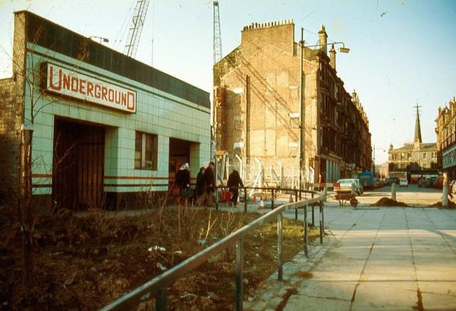 Merkland Street Subway Station, Glasgow. Closed In 1977. Pic Stuart Neville image