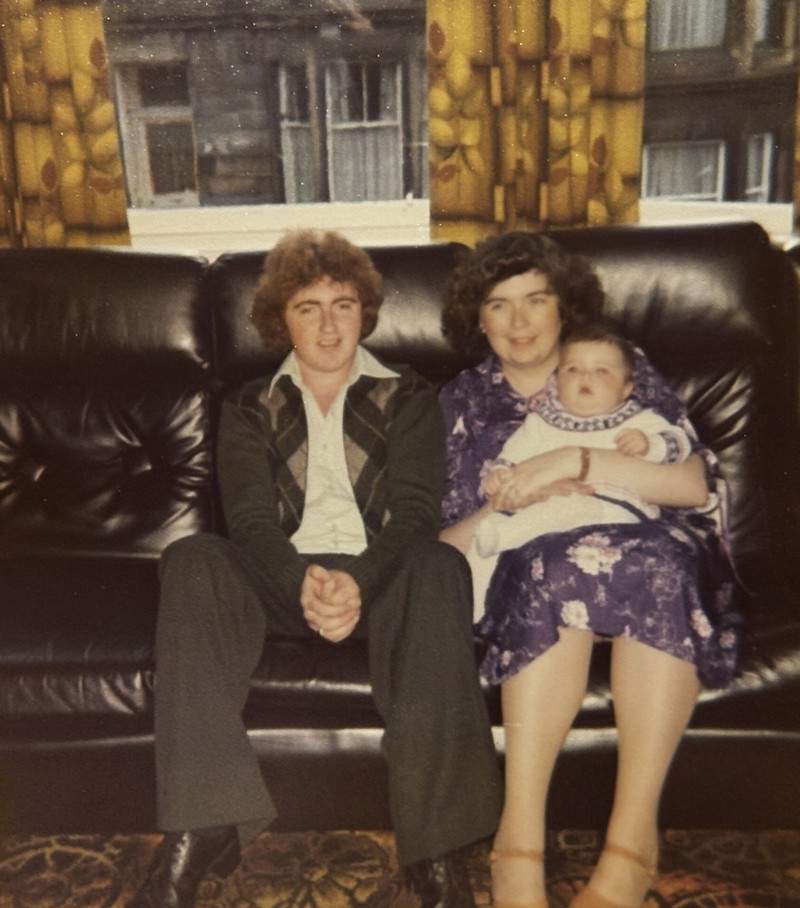 Jo And Sarah Gallagher And Baby Siobhan, 1980, Keir Street, Pollokshields. Courtesy Of Respondent Noreen Mclaughlin image