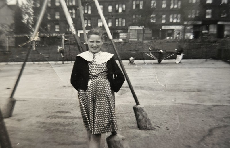 Jean, Aged 11, In Phoenix Park, With Dobbies Loan In The Background. Courtesy Of Respondent Jean Campbell image