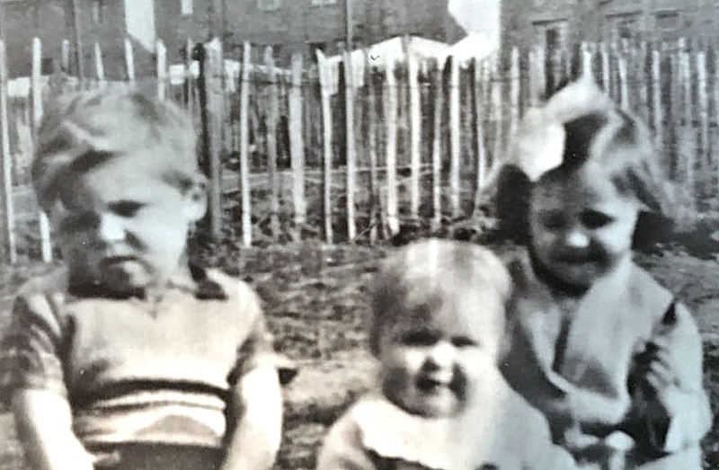 First Photo Of Respondent Mike Kelly And His Sisters Evelyn And Marion, At 4 Barnkirk Avenue, Drumchapel, 1956. They Had Just Moved In. Courtesy Of Mike Kelly image