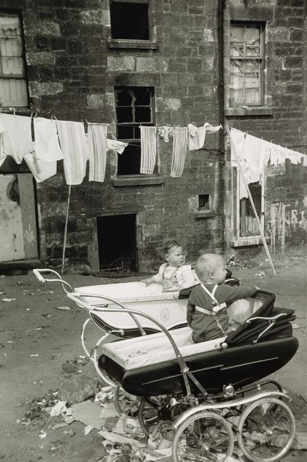 Babies In Prams On Washdays At The Tenements. Source Unknown image