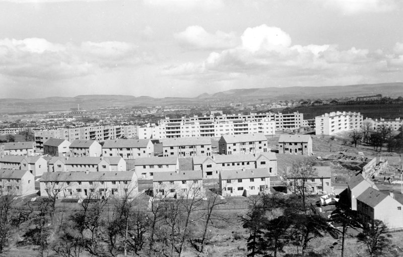 View Of The Pollok Housing Scheme From The Top Of Crookston Castle, 1950. image