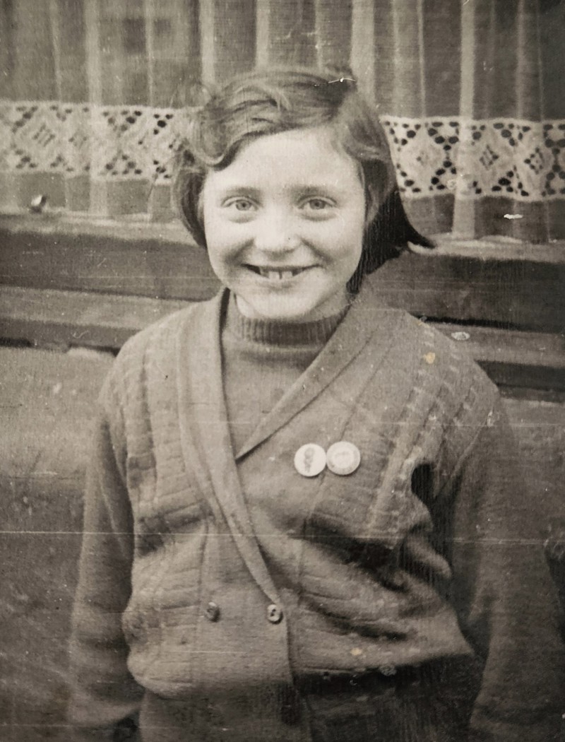 Jean, At Around 8 Years Old, In Front Of Tenement House In Phoenix Park Terrace, Cowcaddens, 1955. Courtesy Of Jean Campbell, Respondent image
