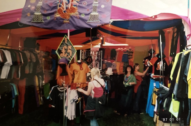 Sher Allan, Respondent, In Green Cardigan. Kozy Shop Stall T In The Park. Courtesy Of Sher Allan image