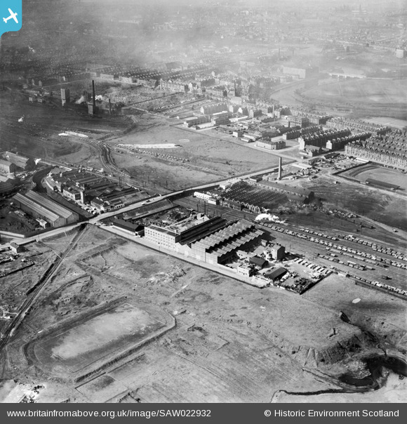 Polmadie 1948. Shows The Edge Of Where Prospecthill Circus Was Built, And The Chemical Lakes, And Dumping Ground For White's Chemical Works. image