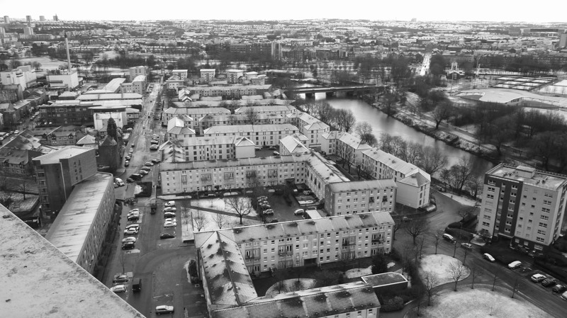 View From Tower Block, 341 Caledonia Road, Gorbals Looking North Along Mcneil Street To Glasgow Green And Beyond, 2018. image