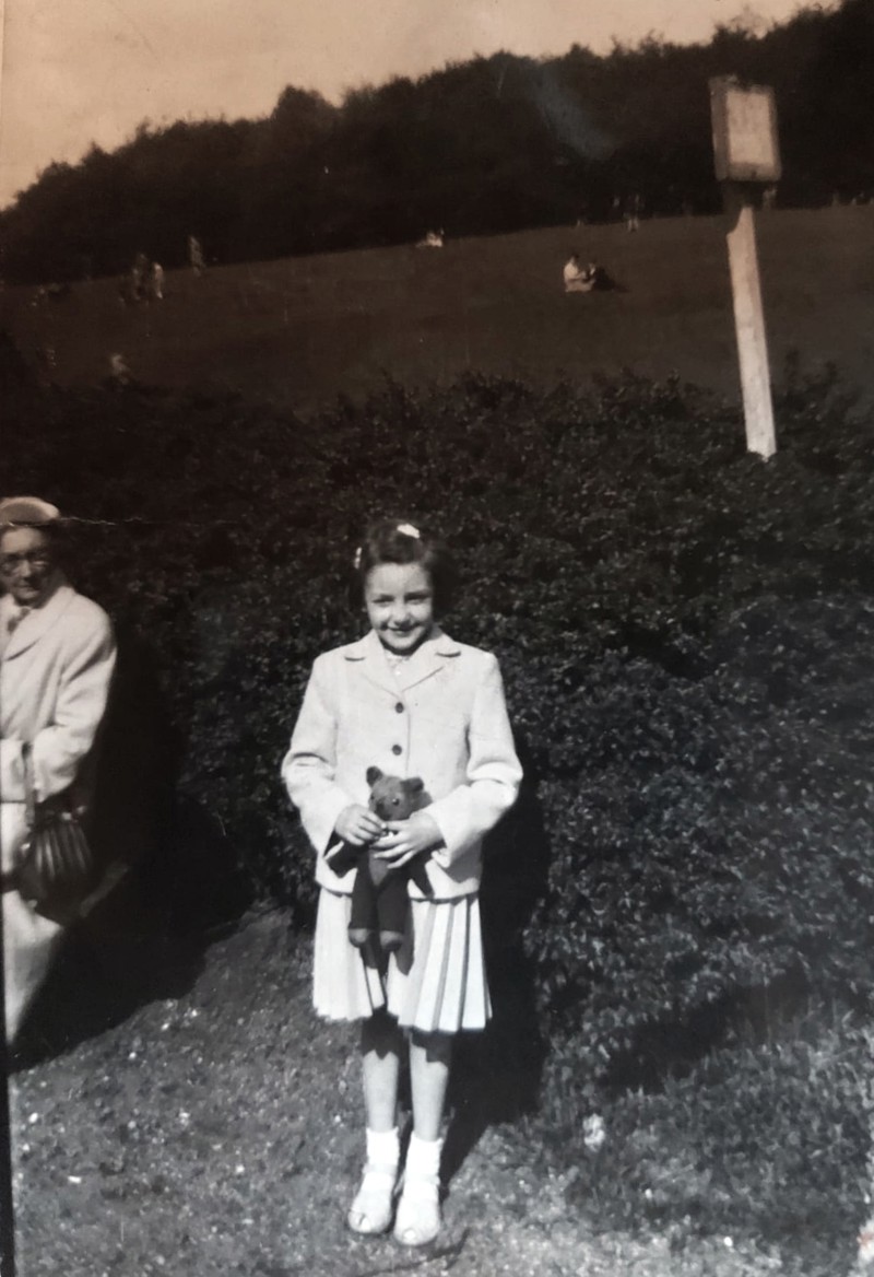 Anne Mcculloch, C.1958, At Maxwell Park With Her Maternal Grandmother And Teddy. Courtesy Of Anne Mculloch image