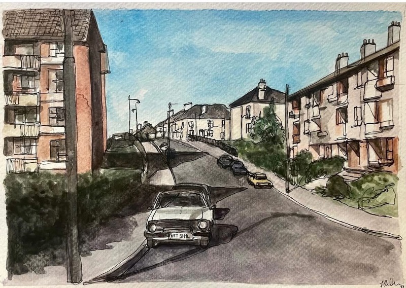 Pinmore Street In Nitshill 1980S image