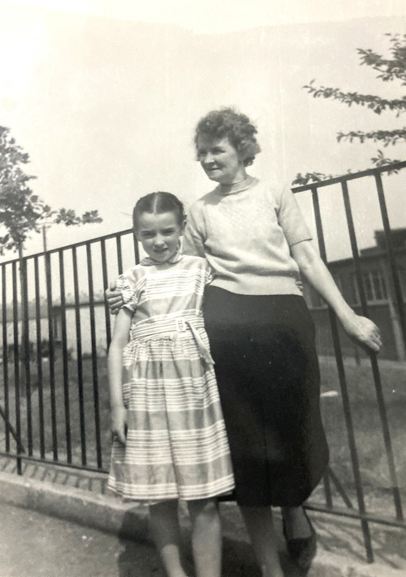 Respondent And Volunteer, Annette Mcgarill, With Her Mother, Annie Mcgarill, In Front Of Barlanark School. Courtesy Of Annette Mcgarill image