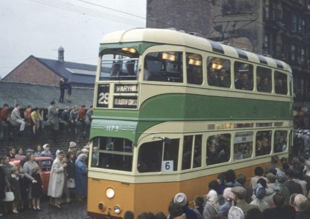 The Last Regular Tram Service In Glasgow Ran On September 1, 1962. For The Following Three A Special Service Operated Between Auchenshuggle And Anderston Cross. image
