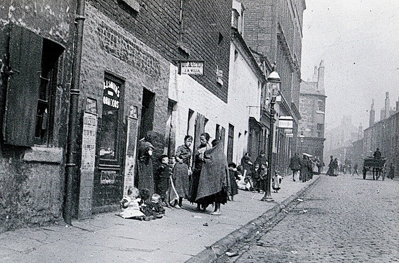 An Early 1900S View Of Tobago St In The Calton Area Of Glasgow. image
