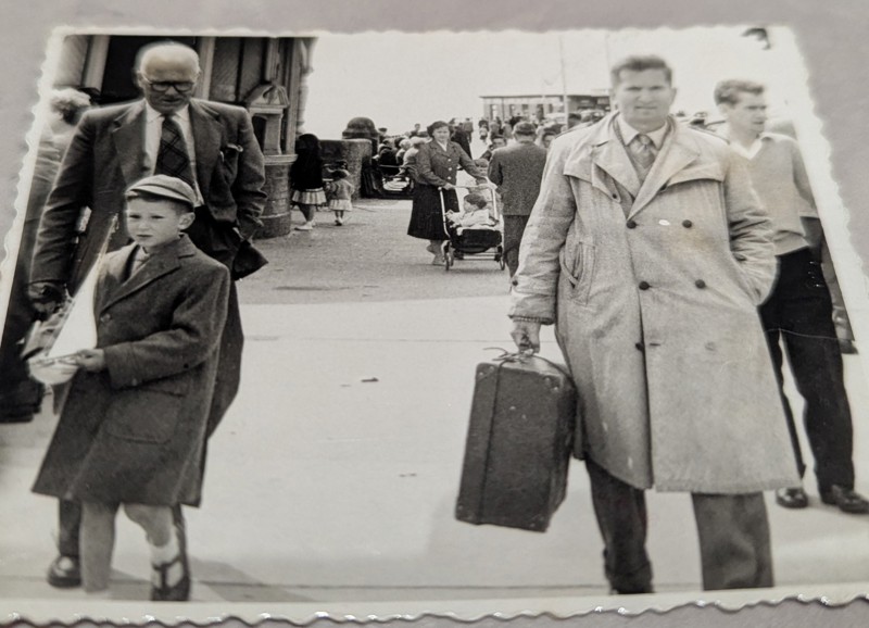 Respondent Raymond Macmillan With His Yacht And Father And Grandfather, Leaving Dunoon Pier,1960. Photo Taken By Roving Street Camerman. Courtesy Of R Macmillan image