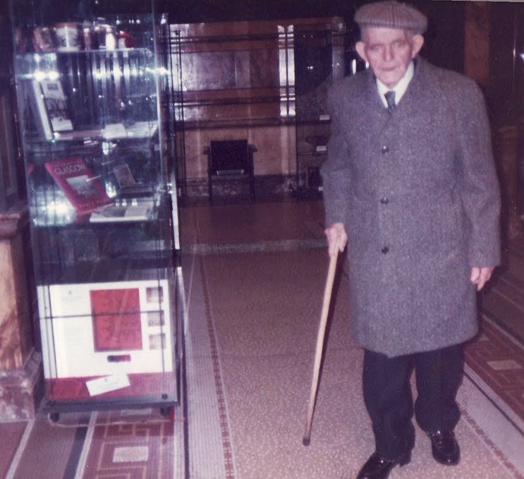 Geraldine Baird's Dad Pat Kerlin At The City Chambers, Getting His Prize For Fruit And Veg Growing, Early 1980S. Courtesy Of Geraldine Baird image
