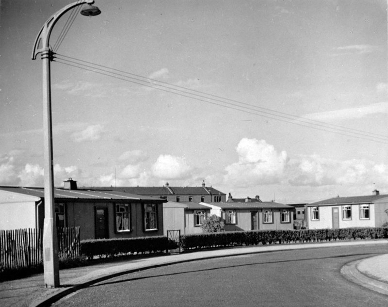 Prefabs At Torbreck Street, Craigton, 1955. The Bungalows Were Intended To Last Only Around Ten Years, But Many Remained In Use Until The End Of The 20Th Century. image