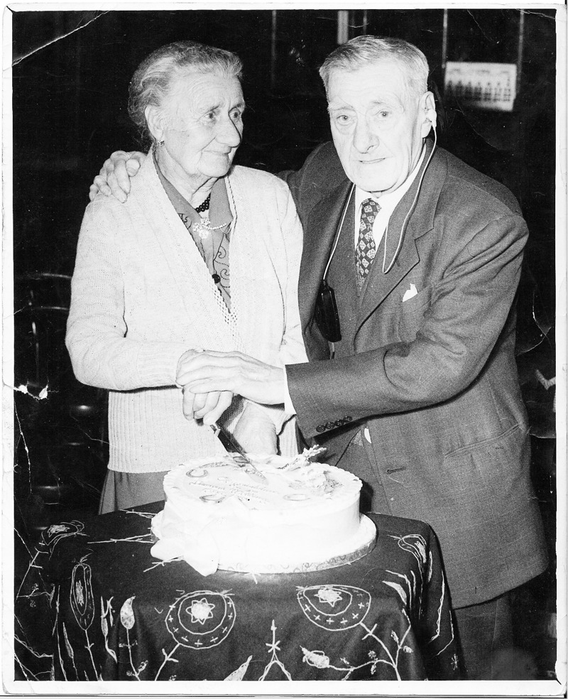 Respondent Robert Tedford's Relatives, Margaret And David Thompson, Whiteinch Burgh Hall For Ruby Anniversary, August 1956. Courtesy Of R Tedford image