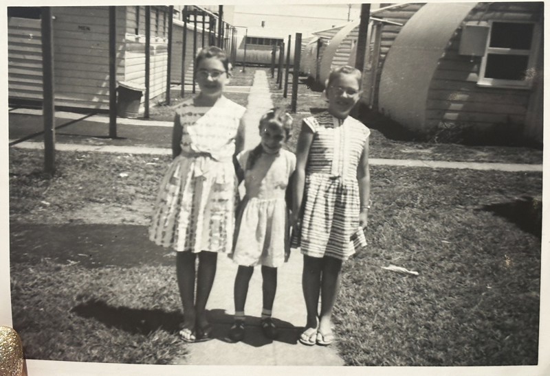 L R Sarah Lynagh, Maureen Lynagh, And Noreen Lynagh, In Ex Army Camp, Sydney, Australia. Courtesy Of Respondent Noreen Mclaughlin image